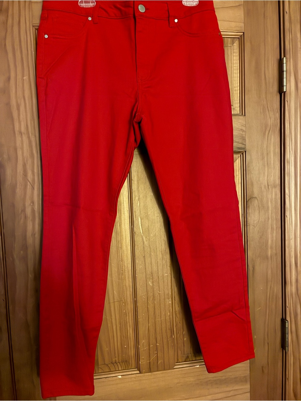 d. jeans Bright Red Slim Pants